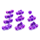 Purple titanium Stage 2 engine bay hardware kit for Mitsubishi Evo VIII / IX